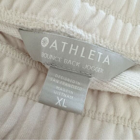 Athleta Bounce Back Jogger Sweatpants in Pearl White Style 487575 Size XL - Picture 7 of 8
